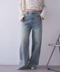 one after another NICE CLAUP(ワンアフターアナザー ナイスクラップ) 〈S・Mサイズ展開〉ストレッチワイドデニム