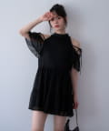 one after another NICE CLAUP(ワンアフターアナザー ナイスクラップ) 肩あきティアードチュニック