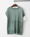 NICE CLAUP / OLIVE des OLIVE OUTLET(ナイスクラップ  / オリーブ デ オリーブ アウトレット) 2セット【RMAF】透かし編ベスト＋Ｔシャツ