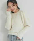 La boutique BonBon(ラブティックボンボン) 【最強モテニット】お花スパンコールラメフェザーニット