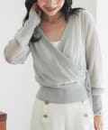 La boutique BonBon(ラブティックボンボン) ラメモヘアカシュクール前後２WAYニット