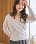 La boutique BonBon(ラブティックボンボン) ラメモヘアカシュクール前後２WAYニット