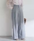 La boutique BonBon(ラブティックボンボン) 【セットアップ可・すっきり美脚】ストライプワイドパンツ