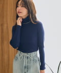 La boutique BonBon(ラブティックボンボン) 【miki監修カラーあり・チクチクしない】リブタートルニット