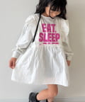 CIAOPANIC TYPY(チャオパニックティピー) 【WEB限定】【KIDS】かすれロゴ切替チュニックワンピ