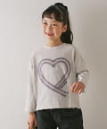 CIAOPANIC TYPY(チャオパニックティピー) 【WEB限定】【KIDS】ピグメント加工ハートモチーフ長袖カットソー