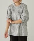 OUTLET(アウトレット) 【earthy_】箔プリントニットプルオーバー
