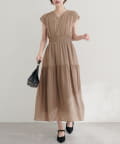 natural couture(ナチュラルクチュール) WEB限定 /【プチナチュ】ウエストシャーリングワンピース