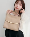 natural couture(ナチュラルクチュール) ゴールドバーフラップ２WAYショルダー