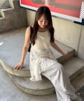 Remind me and forever(リマインドミーアンドフォーエバー) 【レイヤードを楽しむならコレ！】レースドロストキャミワンピース