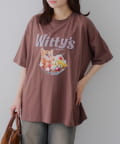 Remind me and forever(リマインドミーアンドフォーエバー) ロゴ刺繍猫プリントTシャツ