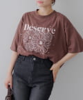 Remind me and forever(リマインドミーアンドフォーエバー) キラキラお花刺しゅうBigTシャツ