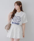 Remind me and forever(リマインドミーアンドフォーエバー) キラキラお花刺しゅうBigTシャツ