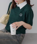 NICE CLAUP / OLIVE des OLIVE OUTLET(ナイスクラップ  / オリーブ デ オリーブ アウトレット) 【RMAF】【衿を付け替えれる！】3WAYケーブルニット