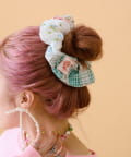 w closet(ダブルクローゼット) 【9/18(木)0:00~販売開始】【あみこ企画】お花パッチワークシュシュ