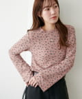 DISCOAT(ディスコート) 【WEB限定】リバティ柄シャーリングカットソー