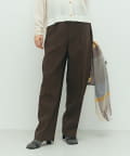 NOLLEY'S(ノーリーズ) 《セットアップ対応》ウォッシャブルウール調セミワイドパンツ