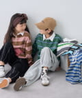 CIAOPANIC TYPY(チャオパニックティピー) 【KIDS】【FOX×TYPY】ボーダーラガーシャツ