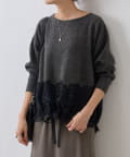 BEARDSLEY(ビアズリー) 裾レースニット