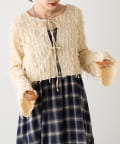 w closet(ダブルクローゼット) 【25AW/お気に入り総選挙対象アイテム】配色メロウボレロブラウス