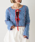 w closet(ダブルクローゼット) 【25AW/お気に入り総選挙対象アイテム】配色メロウボレロブラウス