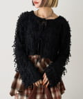 w closet(ダブルクローゼット) 【25AW/お気に入り総選挙対象アイテム】配色メロウボレロブラウス