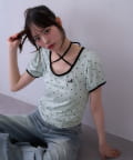 one after another NICE CLAUP(ワンアフターアナザー ナイスクラップ) ドットホルターネックカットソー