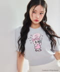 one after another NICE CLAUP(ワンアフターアナザー ナイスクラップ) 【Esther Bunny コラボ】アップリケ半袖ニット