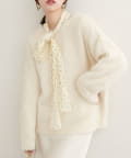 natural couture(ナチュラルクチュール) 【WEB限定】シャギー起毛クルーネックニットプルオーバー