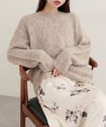 natural couture(ナチュラルクチュール) 【WEB限定】シャギー起毛クルーネックニットプルオーバー