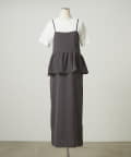 NICE CLAUP / OLIVE des OLIVE OUTLET(ナイスクラップ  / オリーブ デ オリーブ アウトレット) 2セットアイテム【RMAF】ドッキング風キャミワンピ＋Tシャツ