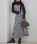 NICE CLAUP / OLIVE des OLIVE OUTLET(ナイスクラップ  / オリーブ デ オリーブ アウトレット) 【one after another】リボンキャミワンピ