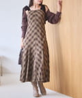 NICE CLAUP / OLIVE des OLIVE OUTLET(ナイスクラップ  / オリーブ デ オリーブ アウトレット) 【one after another】リボンキャミワンピ