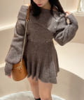 NICE CLAUP / OLIVE des OLIVE OUTLET(ナイスクラップ  / オリーブ デ オリーブ アウトレット) 【one after another】オフショルミニワンピ
