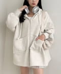 one after another NICE CLAUP(ワンアフターアナザー ナイスクラップ) 【WEB限定】ビッグシルエットジップパーカー／裏毛