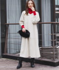 un dix cors(アンディコール) 《着こなしの幅が広がる》前後2WAYピーチスキンステッチワンピース