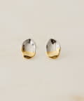 ear PAPILLONNER(イア パピヨネ) 《スターリングシルバー使用》バイカラープチプレートピアス