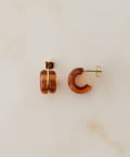 ear PAPILLONNER(イア パピヨネ) ライン入り樹脂クリアフープピアス