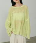NICE CLAUP / OLIVE des OLIVE OUTLET(ナイスクラップ  / オリーブ デ オリーブ アウトレット) 【LARUTA】ロゴメッシュニットプルオーバー