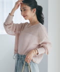 La boutique BonBon(ラブティックボンボン) 【お上品ラメ】ラメ天竺シアーニット