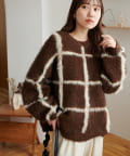 DISCOAT(ディスコート) 【FAV KNIT FES】チェック柄プルオーバー《WEB限定カラーあり》