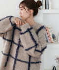 DISCOAT(ディスコート) 【FAV KNIT FES】チェック柄プルオーバー《WEB限定カラーあり》