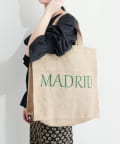 NICE CLAUP / OLIVE des OLIVE OUTLET(ナイスクラップ  / オリーブ デ オリーブ アウトレット) 【natural couture】ロゴ入りジュートバッグ