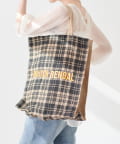 NICE CLAUP / OLIVE des OLIVE OUTLET(ナイスクラップ  / オリーブ デ オリーブ アウトレット) 【natural couture】チェック柄ジュートバッグ