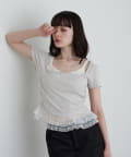 RAY CASSIN(レイカズン) ランジェリーレイヤードTシャツ