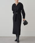 LOUNGEDRESS(ラウンジドレス) タックVベルトワンピース