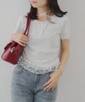 NICE CLAUP / OLIVE des OLIVE OUTLET(ナイスクラップ  / オリーブ デ オリーブ アウトレット) 【RMAF】レースホルターＴ