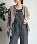 DOUDOU(ドゥドゥ) ファーカシミヤカーディガン