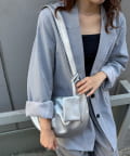 Lattice(ラティス) ポーチ付きエコレザーショルダーバッグ