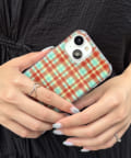 Lattice(ラティス) シアーチェックスマホケース(iPhone15)